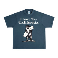 Midnight Navy i love you california bear state hug Urban Heavy Tee - linhVisuals