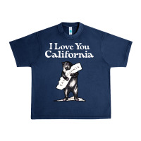 Navy i love you california bear state hug Urban Heavy Tee - linhVisuals