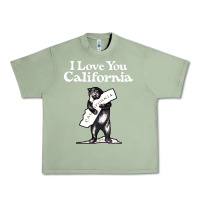 Oil Green i love you california bear state hug Urban Heavy Tee - linhVisuals