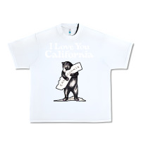 White i love you california bear state hug Urban Heavy Tee - linhVisuals