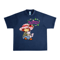Navy strawberry shortcake and cat Urban Heavy Tee - linhVisuals