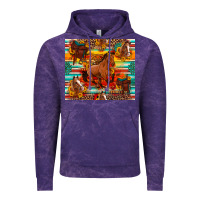 Cloud Purple galloping horse serape sunflowers turquoise and saddles Vintage Hoodie - Artiststas