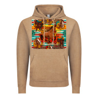 Vintage Coffee galloping horse serape sunflowers turquoise and saddles Vintage Hoodie - Artiststas