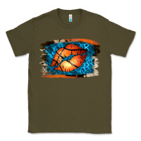 Army Green Basketball Lips Classic Tee - Jasminsmagicworld