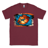 Burgundy Basketball Lips Classic Tee - Jasminsmagicworld
