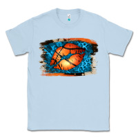 Dusty Blue Basketball Lips Classic Tee - Jasminsmagicworld
