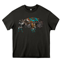 Asphalt cowhide bison Heavy Core Tee - RanaPortraitStore