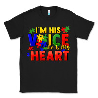 Black I'm his voice he is my heart Classic Tee - FaDigitalArtStudio