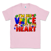 Bubblegum Pink I'm his voice he is my heart Classic Tee - FaDigitalArtStudio