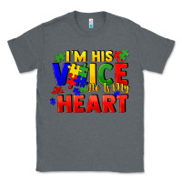Charcoal Heather I'm his voice he is my heart Classic Tee - FaDigitalArtStudio
