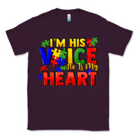 Plum I'm his voice he is my heart Classic Tee - FaDigitalArtStudio