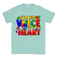 Seafoam I'm his voice he is my heart Classic Tee - FaDigitalArtStudio