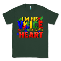Sports Green I'm his voice he is my heart Classic Tee - FaDigitalArtStudio