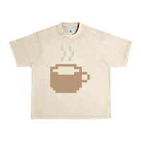 Sandshell pixel coffee Urban Heavy Tee - linhVisuals