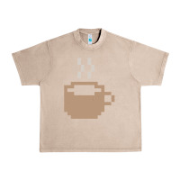 French Oak pixel coffee Urban Heavy Tee - linhVisuals
