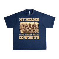 Navy my heroes have always killed cowboys retro Urban Heavy Tee - linhVisuals