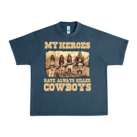 Midnight Navy my heroes have always killed cowboys retro Urban Heavy Tee - linhVisuals