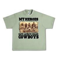 Oil Green my heroes have always killed cowboys retro Urban Heavy Tee - linhVisuals