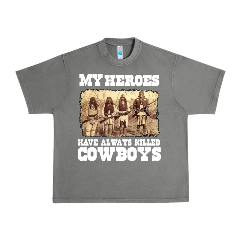My Heroes Have Always Killed Cowboys Retro Urban Heavy Tee by linhVisuals | Teevron