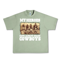 Oil Green my heroes have always killed cowboys retro Urban Heavy Tee - linhVisuals