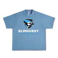 Pebble Blue elmhurst university Urban Heavy Tee - linhVisuals