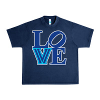 Navy villanova love Urban Heavy Tee - linhVisuals