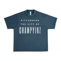 Midnight Navy pittsburgh city of champyinz steel city Urban Heavy Tee - linhVisuals