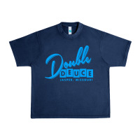 Navy double deuce bar Urban Heavy Tee - linhVisuals