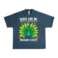 Midnight Navy peacock inspired beautiful color bird (3) Urban Heavy Tee - linhVisuals