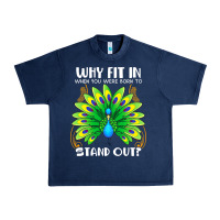 Navy peacock inspired beautiful color bird (3) Urban Heavy Tee - linhVisuals
