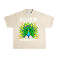 Sandshell peacock inspired beautiful color bird (3) Urban Heavy Tee - linhVisuals