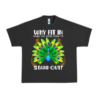 Pigment Black peacock inspired beautiful color bird (3) Urban Heavy Tee - linhVisuals