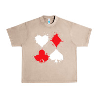 French Oak playing cards poker heart spade club Urban Heavy Tee - linhVisuals