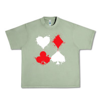 Oil Green playing cards poker heart spade club Urban Heavy Tee - linhVisuals