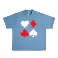 Pebble Blue playing cards poker heart spade club Urban Heavy Tee - linhVisuals