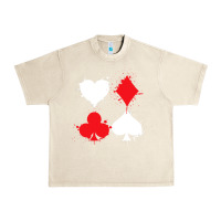 Sandshell playing cards poker heart spade club Urban Heavy Tee - linhVisuals