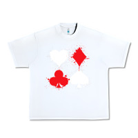 White playing cards poker heart spade club Urban Heavy Tee - linhVisuals