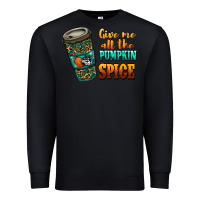 Black watercolor give me all the pumpkin spice Premium Sweatshirt - RanaPortraitStore