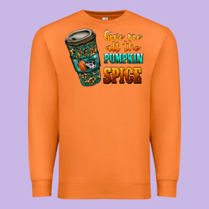 Watercolor Give Me All The Pumpkin Spice Premium Sweatshirt Designed By Ranaportraitstore