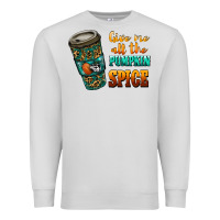 Dove Grey watercolor give me all the pumpkin spice Premium Sweatshirt - RanaPortraitStore