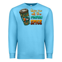 Ocean Blue watercolor give me all the pumpkin spice Premium Sweatshirt - RanaPortraitStore