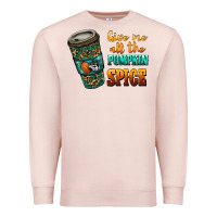 Pale Pink watercolor give me all the pumpkin spice Premium Sweatshirt - RanaPortraitStore
