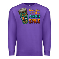 Purple watercolor give me all the pumpkin spice Premium Sweatshirt - RanaPortraitStore