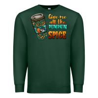 Sports Green watercolor give me all the pumpkin spice Premium Sweatshirt - RanaPortraitStore