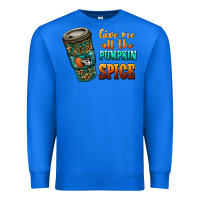 True Royal watercolor give me all the pumpkin spice Premium Sweatshirt - RanaPortraitStore