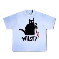 Halloween Cat With Knife What Urban Heavy Tee | Teevron