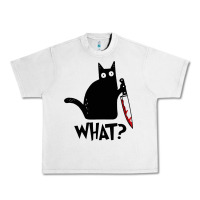 Lunar Rock Halloween Cat With Knife What Urban Heavy Tee - linhVisuals