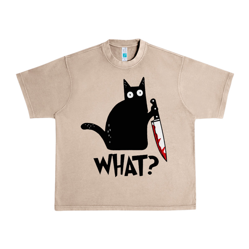 Halloween Cat With Knife What Urban Heavy Tee by linhVisuals | Teevron