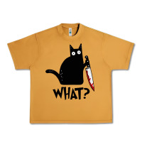 Peanut Butter Halloween Cat With Knife What Urban Heavy Tee - linhVisuals