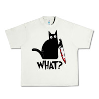 Pistachio Halloween Cat With Knife What Urban Heavy Tee - linhVisuals